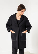 Load image into Gallery viewer, Neoprene Flower Coat in Black