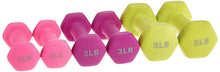 Load image into Gallery viewer, Amazon Basics 20-Pound Dumbbell Set with Stand, Silver Lettering