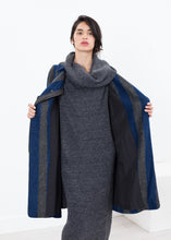Load image into Gallery viewer, Petale Coat in Silver/Blue