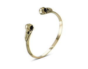 RAVEN SKULL CUFF - BRONZE