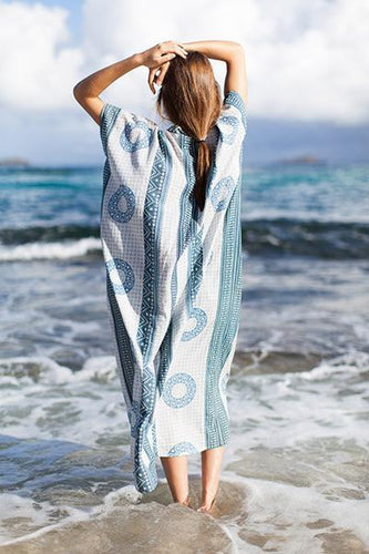 EMERSON CAFTAN - CERULEAN