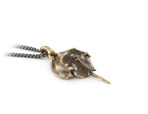 HORSESHOE CRAB NECKLACE - BRONZE