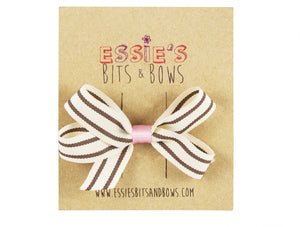 Stripe mix Pat Hair  Bow