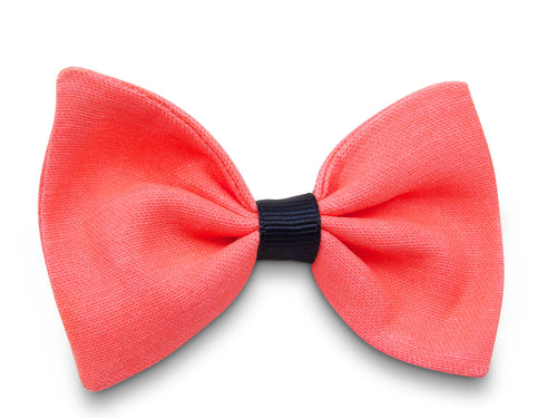 Neon Peach Bella Hair Bow