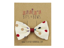 Load image into Gallery viewer, Red spotty Bella Hair Bow