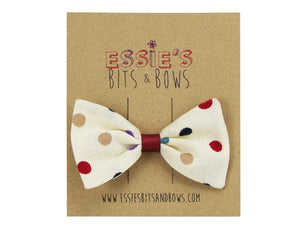 Red spotty Bella Hair Bow