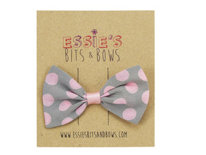 Pink spotty Bella Hair Bow