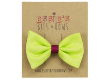 Load image into Gallery viewer, Neon yellow Bella Hair Bow