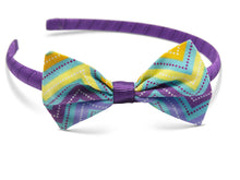 Load image into Gallery viewer, Purple Chevron Bella Headband