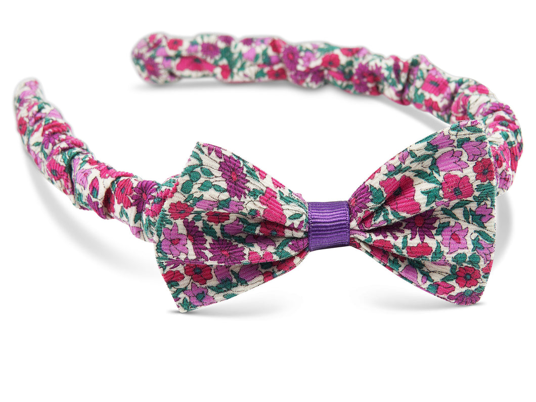 Liberty print Poppy and Daisy cord Headband