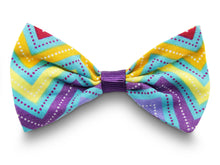 Load image into Gallery viewer, Purple chevron Bella hair Bow