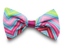 Load image into Gallery viewer, Hot pink chevron Bella Hair Bow