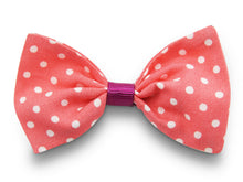 Load image into Gallery viewer, Coral Spotty Bella Hair Bow