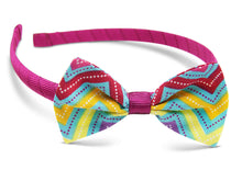 Load image into Gallery viewer, Hot Pink Chevron Bella Headband