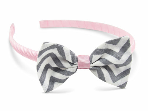 Grey Chevron Bella Headband