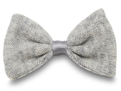 Grey Cashmere Penny Hair Bow