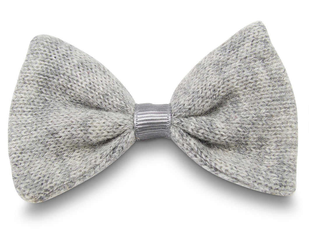 Grey Cashmere Penny Hair Bow