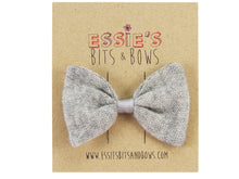 Load image into Gallery viewer, Grey Cashmere Penny Hair Bow