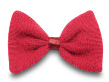 Load image into Gallery viewer, Deep Red Cashmere Penny Hair Bow