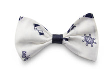 Load image into Gallery viewer, White maritime Bella Hair Bow