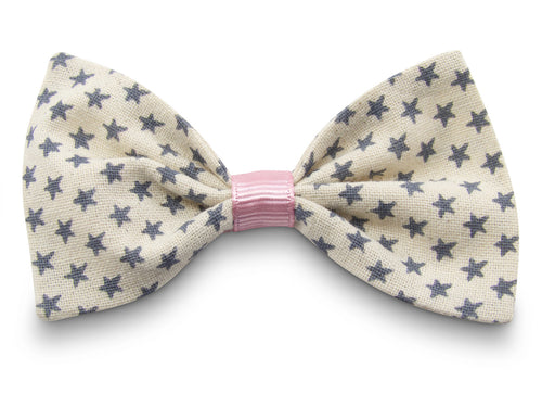 Grey Stars Bella hair Bow