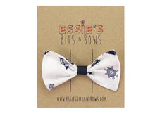 Load image into Gallery viewer, White maritime Bella Hair Bow