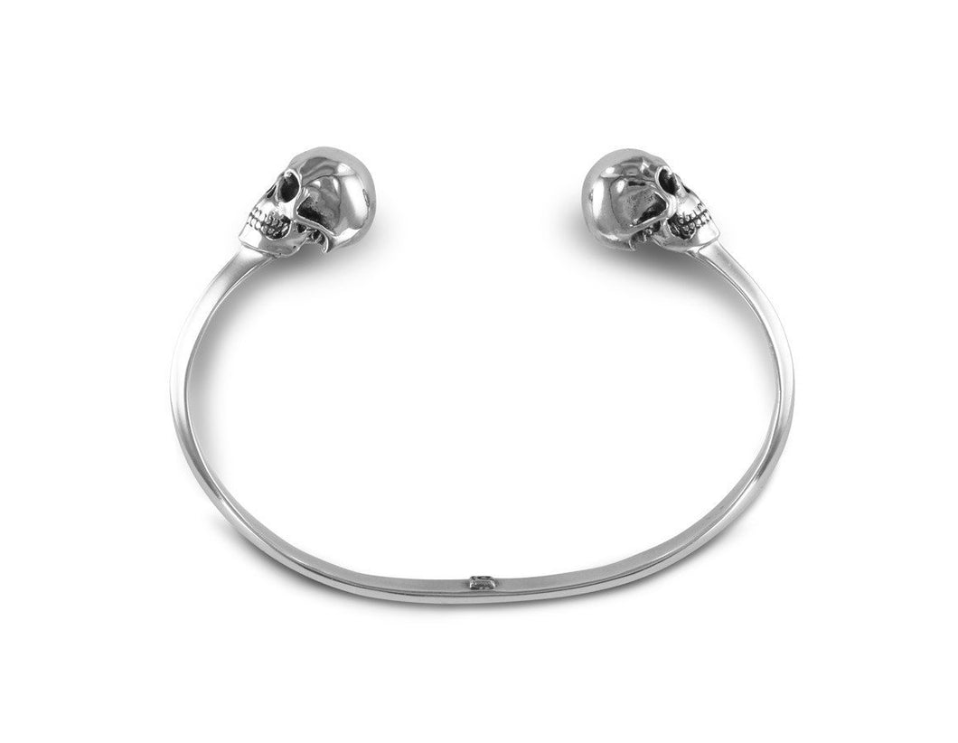 SKULL CUFF - SILVER