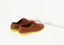 Load image into Gallery viewer, Suede Oxford in Natural/Lime