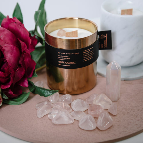 Bedroom... A Romantic Blend of Pink Roses, Woven into an Exotic mix of Geranium + Musk  - ROSE QUARTZ