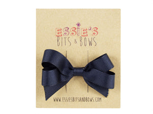 All Navy Pat Hair Bow