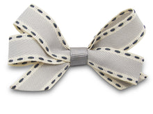 Load image into Gallery viewer, Grey Linen mix Pat Hair Bow