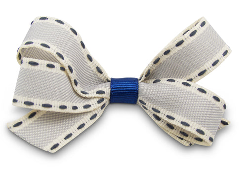 Linen mix Pat bow Pat Hair Bow