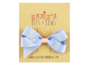 Baby blue mix Pat Hair Bow