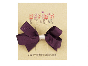 Burgundy Pat Hair Bow