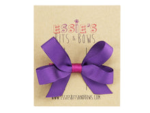 Load image into Gallery viewer, Purple mix Pat Hair Bow