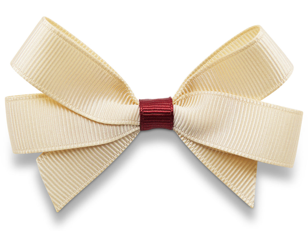 Cream mix Pat Hair Bow