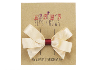 Cream mix Pat Hair Bow