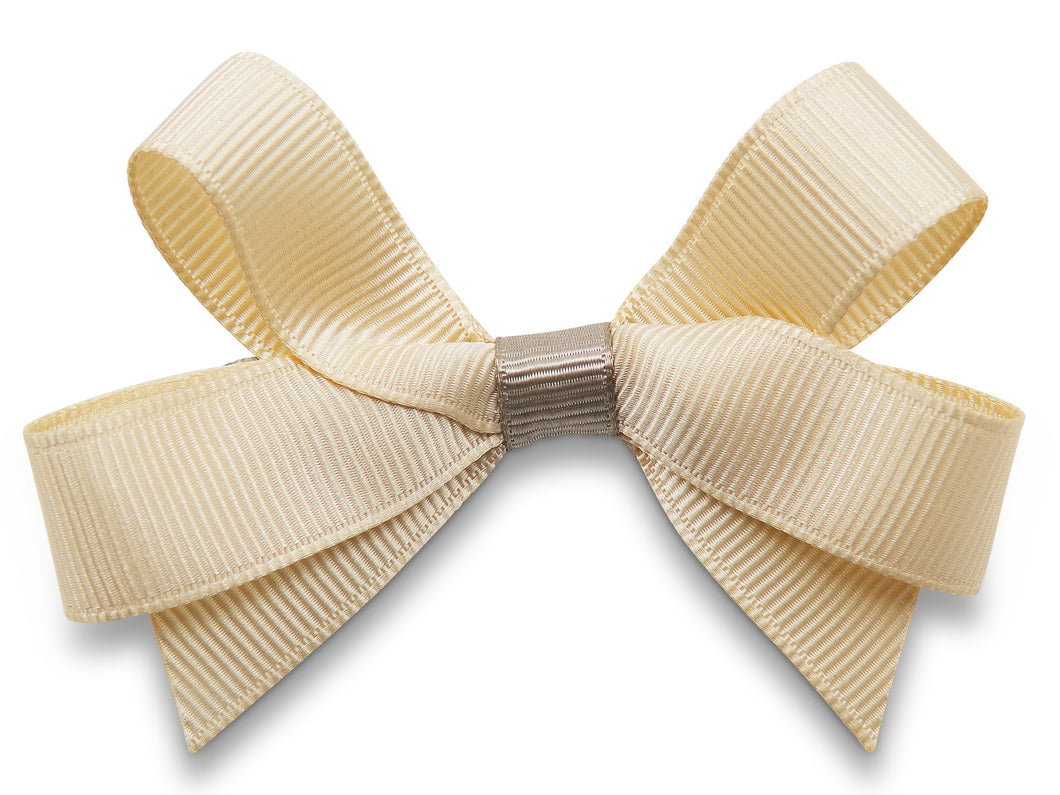 Cream Pat hair Bow