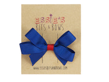 Load image into Gallery viewer, Royal Blue Pat Hair Bow