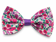 Load image into Gallery viewer, Liberty print Poppy and Daisy cord Hair Bow